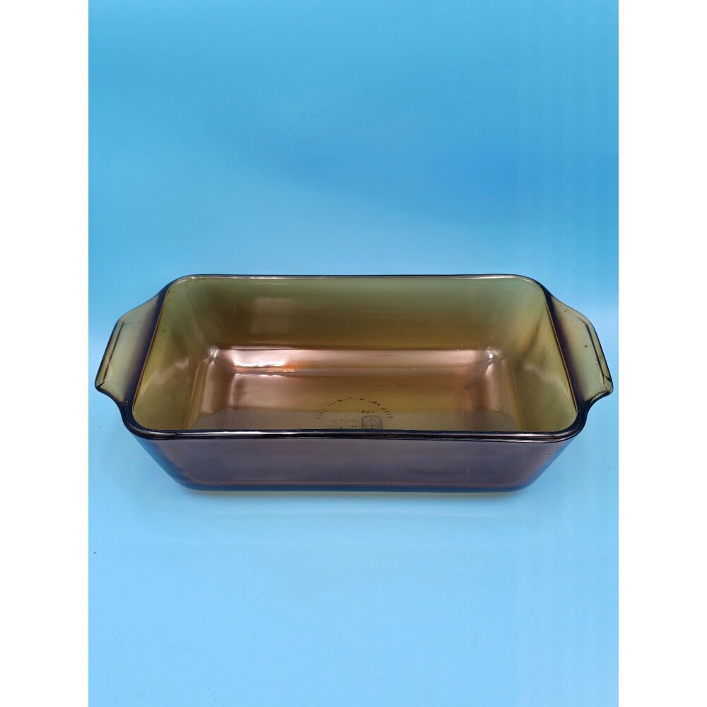 Anchor Hocking Fire-King Harvest Amber 1-Quart Loaf Pan (Model #441)